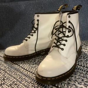 White Dr Martens boots